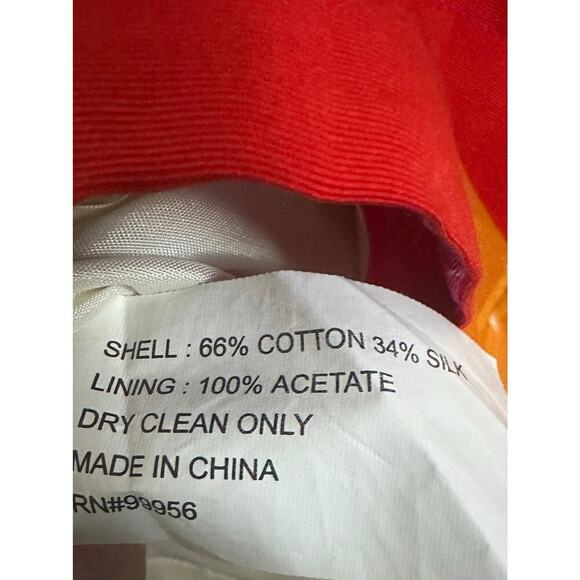 SHOSHANNA Silk-Blend Multicolor Abstract Splash Print Strapless Tulip Dress - XS - Picture 5 of 5